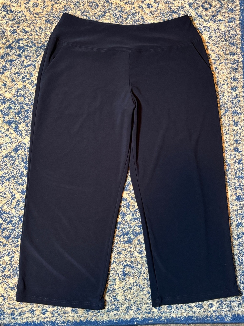 Sympli Navy Capris, Size 14